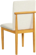 HomePop Modern Upholstered Farmhouse Dining Chairs - Cream White Textured Woven (Set of 2)