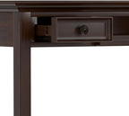 SIMPLIHOME Amherst Desk - 54-Inch Wide Solid Wood Writing Desk in Russet Brown, Transitional Home Office Computer Table for Workspace or Study with 2 Drawers and Flip-Down Keyboard Tray