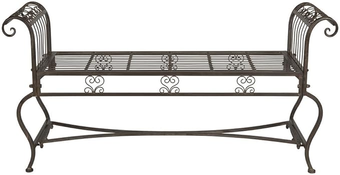 SAFAVIEH Outdoor Collection Brielle Antique White Bench