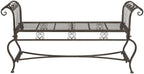 SAFAVIEH Outdoor Collection Brielle Antique White Bench