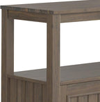 SIMPLIHOME Lev SOLID WOOD 48 Inch Wide Contemporary Console Table in Smoky Brown, For the Living Room, Entryway and Bedroom