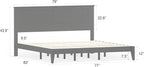 Serene Farmhouse Style Wood Bed in King Size with Chevron Scoring Headboard, Coastal Modern Design, Sturdy, Easy Assembly, Ample Underbed Storage, White Finish