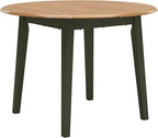 Signature Design by Ashley Gesthaven Modern Dining Drop Leaf Table with 4 Legs, Light Brown & Green