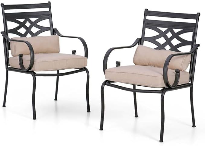 Sophia & William Patio Dining Chairs Set of 2, Outdoor Metal Armchairs, Outdoor Dining Chairs
