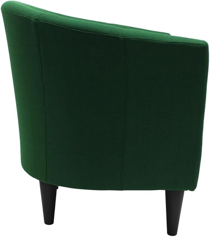 Pemberly Row 17.5" Traditional Fabric Club Chair in Emerald Green