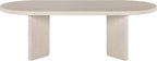 Henn&Hart 48" Oval Wood Low-Profile Coffee Table for Living Room, Family Room or Office, Alder White