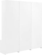 Crosley Furniture Harper 3-Piece Hall Tree Entryway Set with Storage Bench and Coat Rack Hooks for Hanging, White