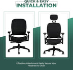 OFFICE LOGIX SHOP Leap V2 Chair with Headrest Bundle (Fabric, Black)