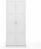 Furinno Robin Storage Cabinet, 4-Tier Pantry Cabinet with Adjustable Shelves, 30W with 2 Shaker-Doors, Kitchen Cabinet, Organization and Storage, for Pantry, Living Room, Home Office, White