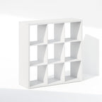 Furinno Cubic Closet Organizers and Storage, 9-Cube Closet Organizer, Open Shelf Closet Storage, Extra Thick Frame for Wardrobe, Bedroom, Living Room, White