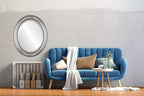 OVALCREST Oval Beveled Wall Mirror for Home Decor - Florence Style - Silver Shade - 40" x 28"