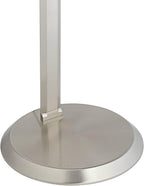 Possini Euro Design Kobie Modern Industrial 50" Tall Standing Floor Lamp Task LED Dimmable Silver Metal Satin Nickel Finish for Living Room Bedroom House Reading Office Home Decor Entryway