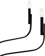 KICHLER Livadia 6-Light Chandelier, Soft Modern-Light in Black, for Foyer, Great Room, or Vaulted Dining or Bedroom (33" x 36.25"), 52673BK