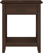 Bush Furniture Key West Nightstand with Drawer, Bing Cherry