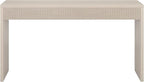 Henn&Hart 55'' Wooden Rectangular Fluted Console Table Entryway Table, Sofa Table for Entryway, Living Room, Couch, Hallway, or Office, Alder White