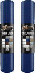 GORILLA GRIP Slip Resistant Drawer and Shelf Liner 2 Pack, Non Adhesive Water Resistant, Easy Clean and Trim, Smooth Surface Liners for Kitchen Cabinet, Shelves, Drawers, Pantry, 12 in x 20 FT, Navy