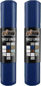 GORILLA GRIP Slip Resistant Drawer and Shelf Liner 2 Pack, Non Adhesive Water Resistant, Easy Clean and Trim, Smooth Surface Liners for Kitchen Cabinet, Shelves, Drawers, Pantry, 12 in x 20 FT, Navy