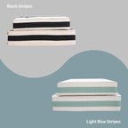 Outdoor Seat Cushions Set for Patio Furniture Thick Patio Cushion Set Weather-Resistant Cushions 23.6" W x 23.6" D x 5” T,Grey Stripes