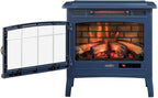 duraflame Freestanding Electric Fireplace Stove Heater with 3D Flame Effect for 1,000 Sq. Ft. Room, Navy