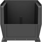 Akro-Mils 30234 AkroBins Plastic Storage Bins, Space-Saving Stackable Bins for Garage, Pantry, Craft Organization, 15" x 5" x 5", Black, 12-Pack