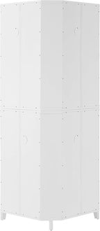 Crosley Furniture Roarke Corner Kitchen Storage Pantry Cabinet with Shelves, Kitchen, Dining, Laundry Room, White