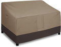 Easy-Going Heavy Duty 2-Seater Patio Couch Cover - Windproof Outdoor Furniture with Air Vent (76Wx32.5Dx33H inch, Camel/Dark Brown)