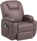 Flamaker Power Lift Recliner Chair Electric Lift Recliner for Elderly Power Lift Recliner Chair with Cup Holders Side Pockets for Living Room (Leather, Gray)