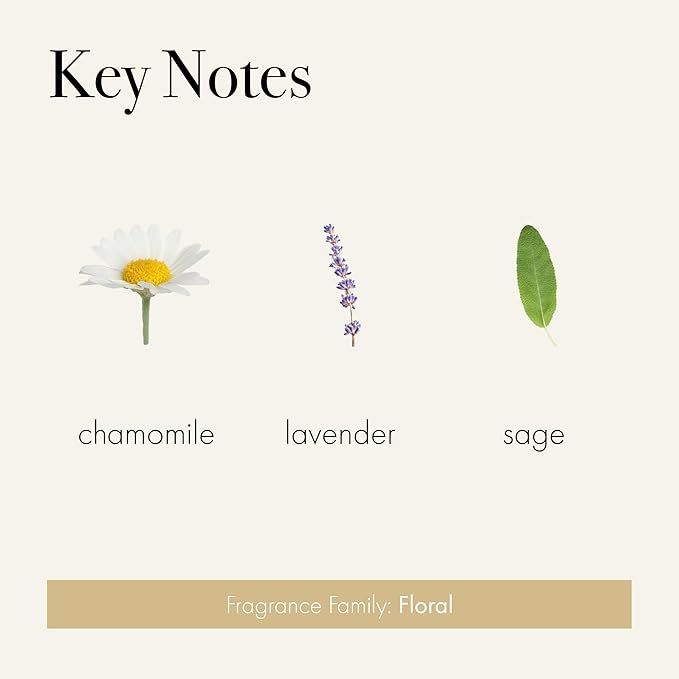 LAFCO New York Classic Candle, Chamomile Lavender - 6.5 oz - 50-Hour Burn Time - Reusable, Hand Blown Glass Vessel - Made in The USA