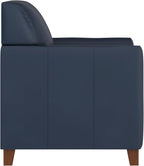 Flash Furniture Hercules Diplomat Series LeatherSoft Upholstered Side Reception Chair, Lobby Chair with Cushions and Flared Arms, Navy