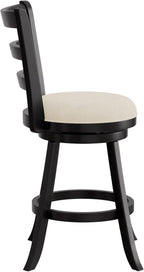 Hillsdale Laymon Wood Kitchen Counter Height Swivel Stool, Black