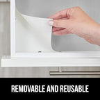 GORILLA GRIP DripGuard Shelf Liner, Non Adhesive Drawer and Kitchen Cabinet Protector, Slip Resistant BPA Free Smooth Surface Plastic Liners for Cabinets, Bathrooms, Closets, 12x240 Inch, Light Gray
