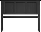 Scurrty Antique Style Wood Headboard Queen Size, Modern Headboard with Vintage Wood Frame, Bedroom Furniture (Black)