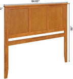 Beachy Beauty Solid Wood Panel Headboard in Light Toffee