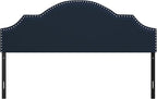 Hillsdale Cynthia Upholstered King Adjustable Headboard, Navy