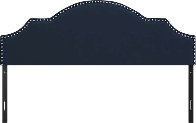 Hillsdale Cynthia Upholstered King Adjustable Headboard, Navy