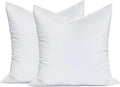 MoonRest® Synthetic Down Alternative 26x26 Square Pillow Insert Form, for Decorative Throw Pillow, Sofa, Cushions, Body and Bed - Pack of 2- Size 26“X 26”