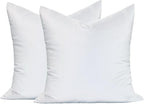MoonRest® Synthetic Down Alternative 16x16 Square Pillow Insert Form, for Decorative Throw Pillow, Sofa, Cushions, Body and Bed - Pack of 2- Size 16” X 16”