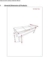 SIMPLIHOME Carlson 45-inch Wide Linen-Look Fabric Ottoman Bench in Greige with Solid Wood Frame for Living Room, Entryway, or Bedroom