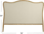 Creative Co-Op Oak & Linen King Size Headboard