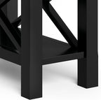 SIMPLIHOME Kitchener SOLID WOOD 14 inch Wide Rectangle Contemporary Narrow Side Table in Black for the Living Room and Bedroom