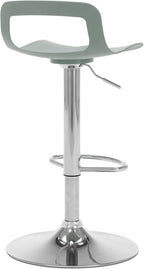 NOBPEINT Contemporary Chrome Air Lift Adjustable Swivel Bar Stool (6 Pieces, Mint Green)