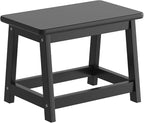 Black Step Stool, Small Bench Seat, Wood end Table, Wood Bathroom Vanity Bench, Plant Stand, Fishing Stool, Shoe Changing Handmade Stool for Kids or Adults(Black-Small)