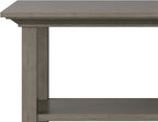 SIMPLIHOME Redmond SOLID WOOD 54 inch Wide Transitional Console Sofa Table in Farmhouse Grey for the Living room Entryway and Bedroom