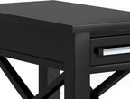 SIMPLIHOME Kitchener SOLID WOOD 14 inch Wide Rectangle Contemporary Narrow Side Table in Black for the Living Room and Bedroom