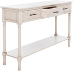 SAFAVIEH Home Collection Peyton Greige 3-Drawer Lower Shelf Console Table CNS5705D