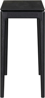 NTC Mingle 47-Inch Console Table, Modern Solid Wood Entryway Table with Hidden Drawer, Waterproof & Heat Resistant, Narrow Table for Hallway, Living Room & Foyer, Burnt Black