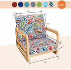 JMGBird Outdoor Cushion Tufted Pillow, Deep Seat Outdoor Chair Cushion 22"x22" Patio Cushions for Outdoor Furniture