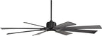 Possini Euro Design 70" Defender Modern Large Indoor Outdoor Ceiling Fan with LED Light Remote Control Matte Black Damp Rated for Patio Exterior House Home Porch Gazebo Garage Barn