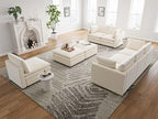 Cloud Couches for Living Room L Shaped Sectional Couch with Ottoman Deep Plush 3 Seats Sofa, Modern Sofa for Bedroom and Apartment