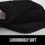 GORILLA GRIP Bathroom Rugs, 30x20, Ultra Soft Absorbent Mat, Thick Plush Bath Rug, Machine Washable, Microfiber Quick Dry, Mats for Shower, Bathtub and Floor, Home Decor Accessories, Black
